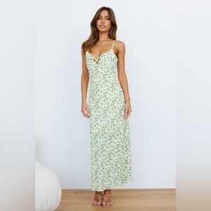 Hello Molly Smiley Moments Floral Maxi Dress Open Back Size 10